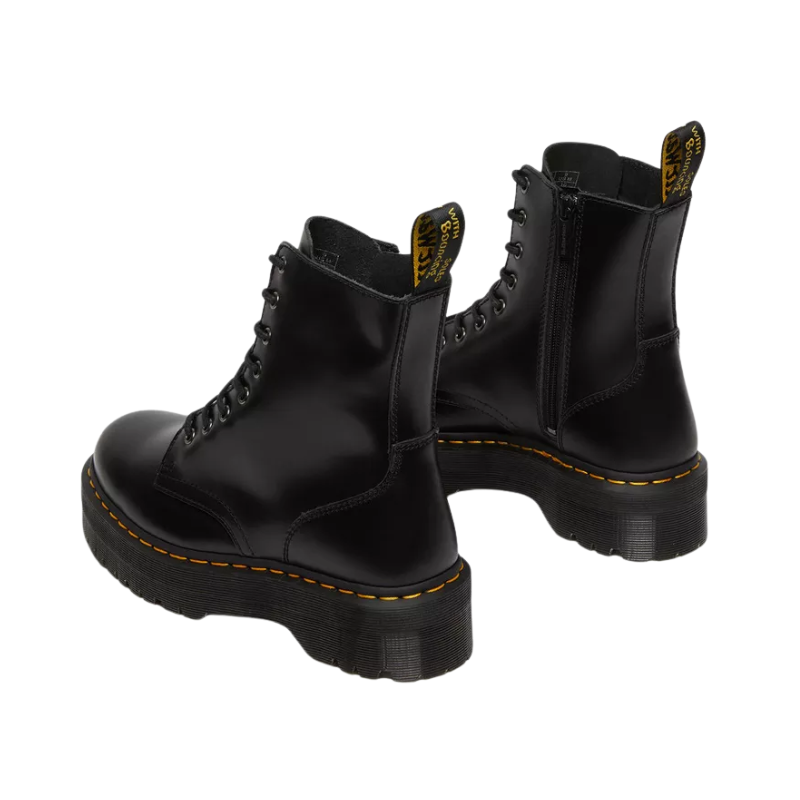 Dr. Martens Jadon Platform Boots – Black Smooth Leather