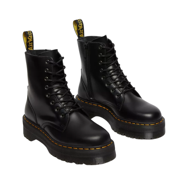 Dr. Martens Jadon Platform Boots – Black Smooth Leather
