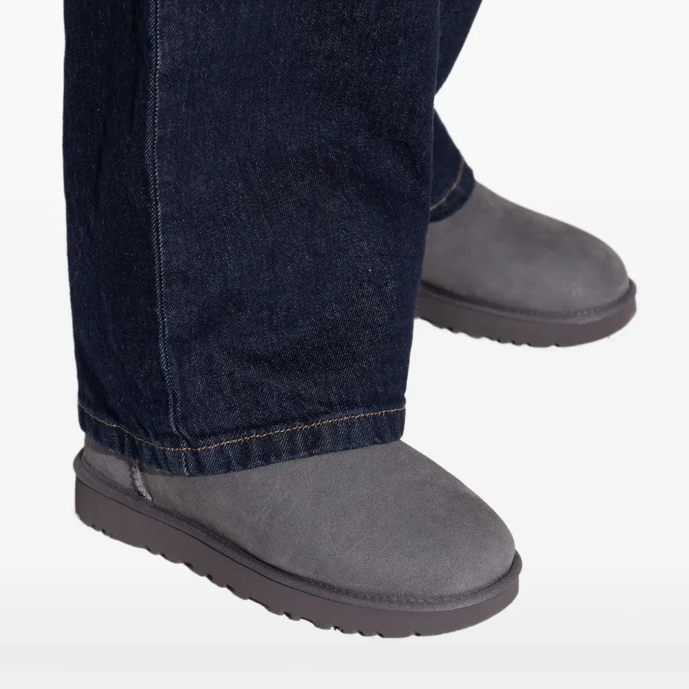 Mini Bailey Bow Grey Ankle Boots