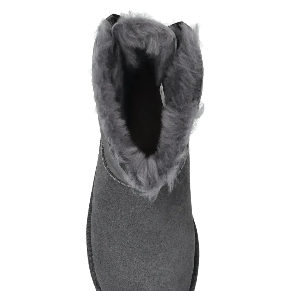 Mini Bailey Bow Grey Ankle Boots