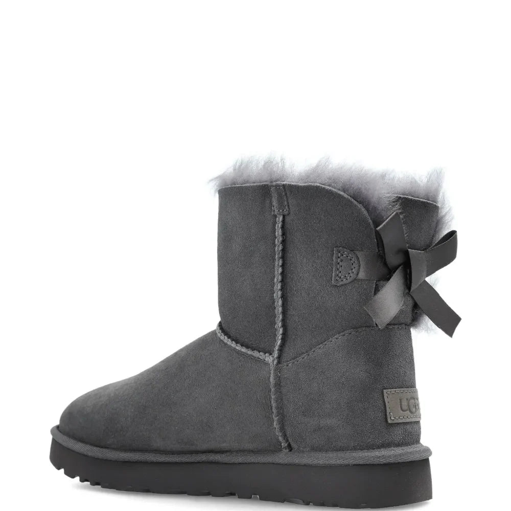 Mini Bailey Bow Grey Ankle Boots