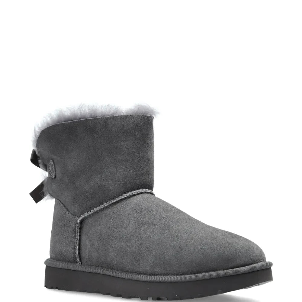 Mini Bailey Bow Grey Ankle Boots