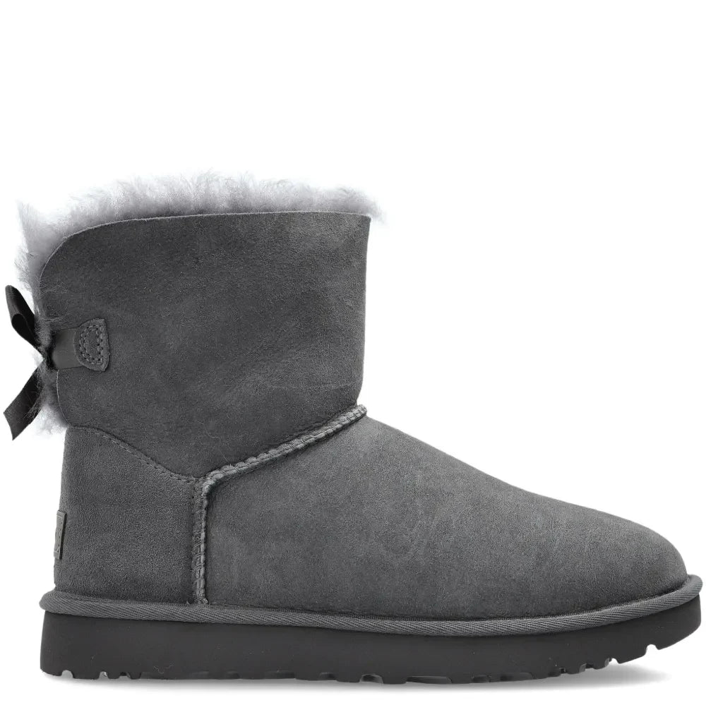 Mini Bailey Bow Grey Ankle Boots
