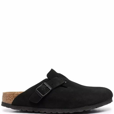 Birkenstock Boston Soft Footbed Suede Black