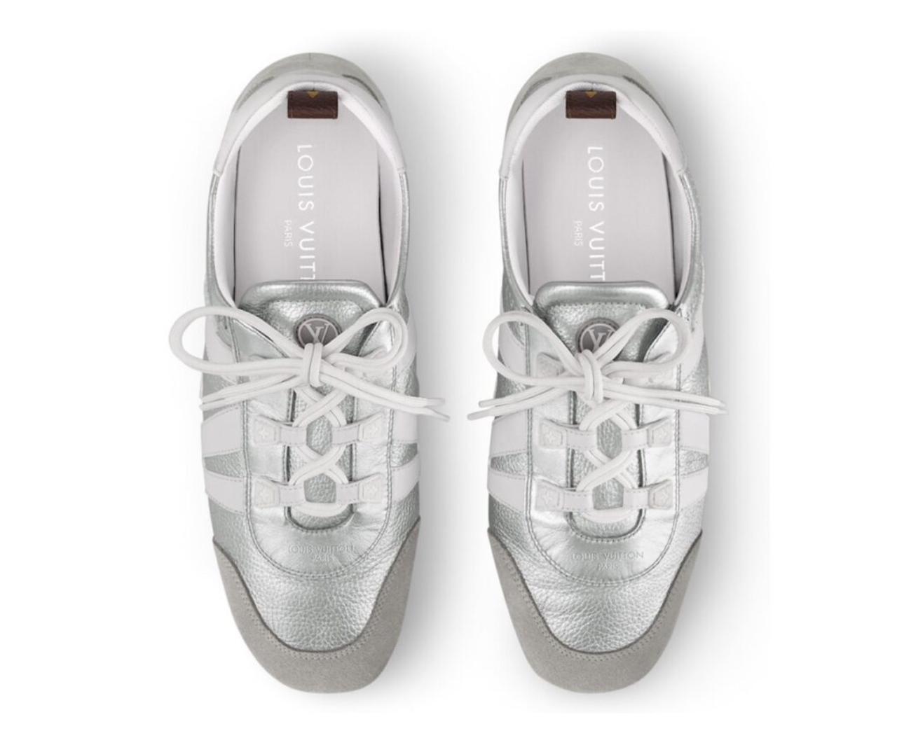 Louis Vuitton LV Sneakerina Metallic Grained Silver