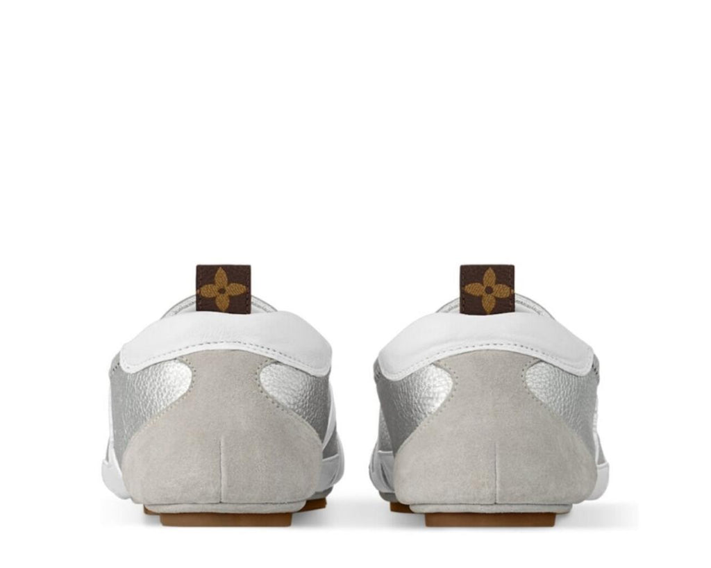 Louis Vuitton LV Sneakerina Metallic Grained Silver