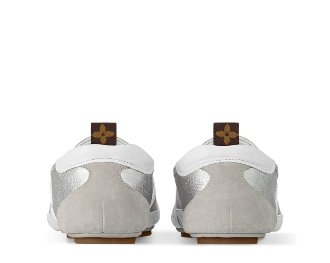 Louis Vuitton LV Sneakerina Metallic Grained Silver